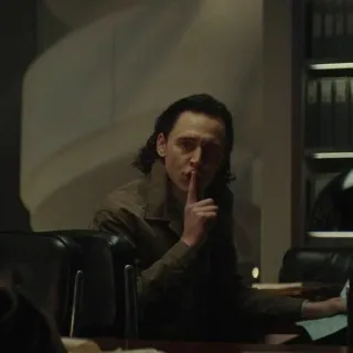 🤫 Loki Loki, Marvel, shhh, silence, quiet telegram sticker