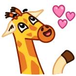 Giraffe Spotty @TgEmodziBot telegram emojis 😘