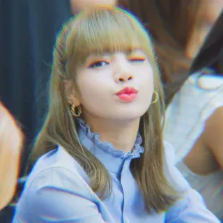 🐙 Lisa K-Pop, Sängerin, Frau, süß, Idol, Pony telegram sticker