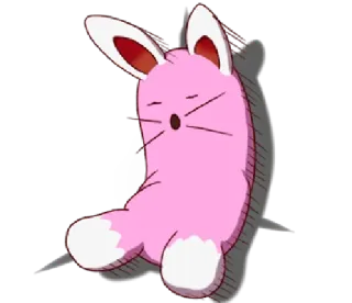 🐱 conejo, conejito, animal, rosa, dibujos animados telegram sticker