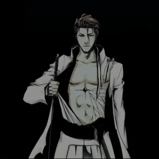 🧬 Sosuke Aizen Bleach Anime, Espada, Manga, Villano telegram sticker
