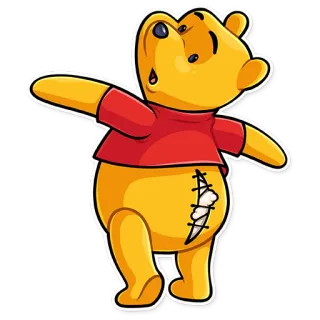 😮 Winnie the Pooh Винни Пух, мультфильм, медведь, Дисней, персонаж, стикер telegram sticker