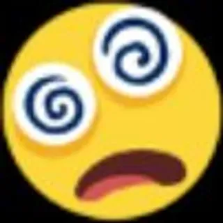 🌟 Émoji, Vertige, Confus, Yeux spirales, Visage jaune telegram sticker
