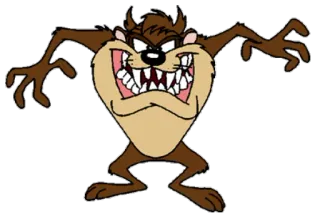 😛 Tasmanian Devil Looney Tunes cartoon, devil, tasmanian, angry, monster telegram sticker