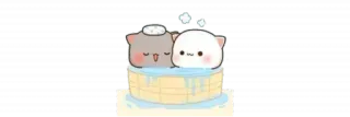 🫖 pesca, goma, gatto, carino, kawaii, bagno, bolle telegram sticker