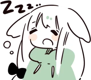 😴 ZZZ dormire, carino, anime, manga, stanco, zzz whatsapp sticker