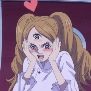 💞 anime, three eyes, love, character, girl, cartoon telegram sticker