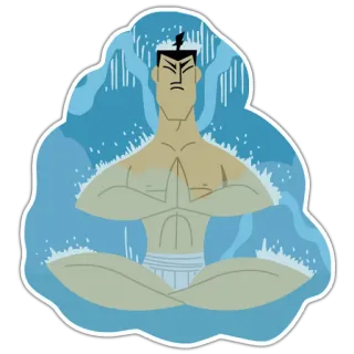 😑 Samurai Jack Samurai Jack, Cartoon, Meditation, Charakter whatsapp sticker