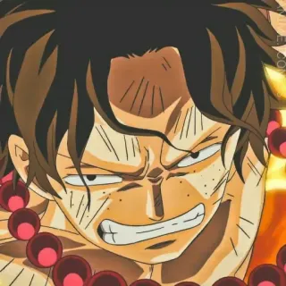 ♠ Ace One Piece 动漫, 海贼王, 艾斯, 波特卡斯·D·艾斯, 火拳艾斯, 动漫人物 telegram sticker