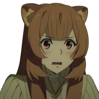 😳 Raphtalia Rising of the Shield Hero anime, Raphtalia, Rising of the Shield Hero, carino, tanuki, arrossire telegram sticker