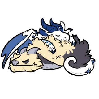 💤 龙, 可爱, 困, 幻想, 动物, 卡通 telegram sticker