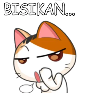 👴 BISIKAN... gato, sussurro, animal, fofo, adesivo telegram sticker