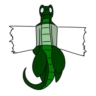 🦎 мультфильм, ящерица, персонаж, зеленый, животное telegram sticker