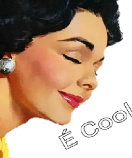 😌 É Cool Mulher, Retrô, Vintage, Cool, Estiloso whatsapp sticker