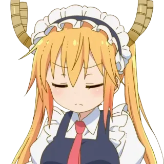 ☹ Tohru Miss Kobayashi's Dragon Maid Аниме, Дракон, Горничная, Тору, Милый, Манга, Кобаяши telegram sticker