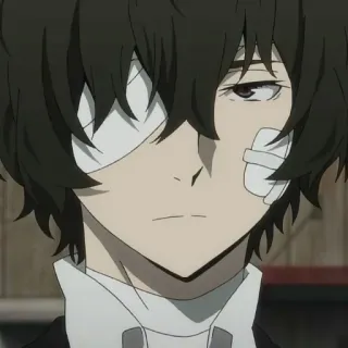 🍩 Osamu Dazai Bungou Stray Dogs Anime, Bungou Stray Dogs, Dazai, Osamu Dazai, Perban, Karakter telegram sticker