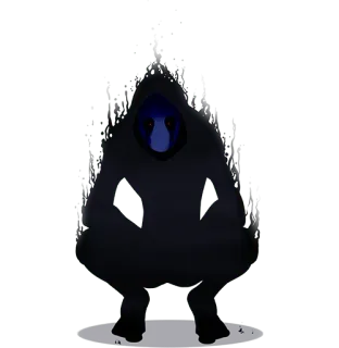 👽 creature, shadow, monster, dark, horror telegram sticker