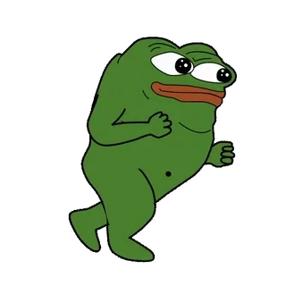 🏃‍♀️ Pepe the Frog pepe, rana, meme, cultura internet whatsapp sticker