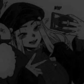🖤 WHIP menina, paz, selfie, anime, desenho telegram sticker
