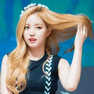 🦄 女性, ポートレート, ブロンド, 韓国人, 女性, 女の子, 美人 telegram sticker