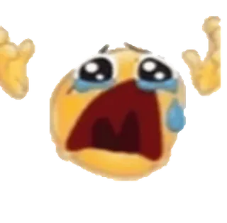 💀 Emoji, Llorando, Dedo corazón, Ofensivo, Expresión, Triste, Emocional telegram sticker