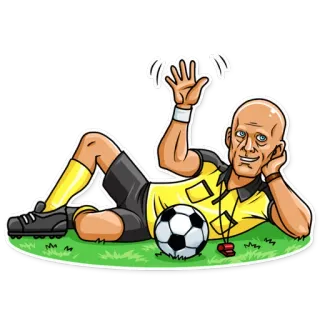 👋 árbitro, fútbol, fútbol, deportes, partido, tarjeta amarilla, silbato whatsapp sticker