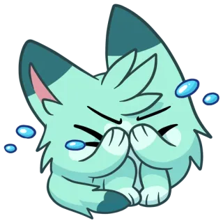 😿 renard dessin animé, mignon, triste, pleurs, animal, personnage telegram sticker