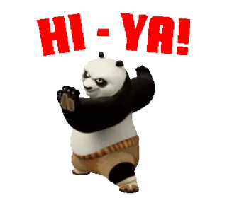 👊 Po Kung Fu Panda Hi-Ya! Panda, Kung Fu, Arti marziali, Cartoni animati, Animato telegram sticker