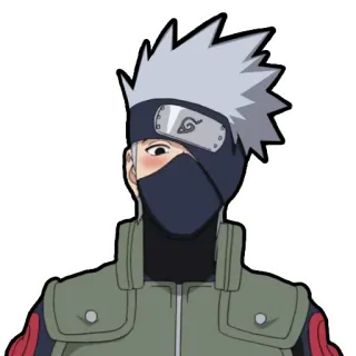 😳 Kakashi Naruto anime, ninja, kakashi, manga, character whatsapp sticker