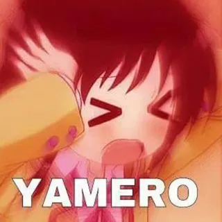 🕸 YAMERO Anime, Krzyk, Stop, Yamero, Meme telegram sticker