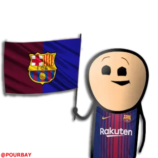 ❤ Rakuten サッカー, 旗, サッカー, FCバルセロナ, バルセロナ, スポーツ telegram sticker