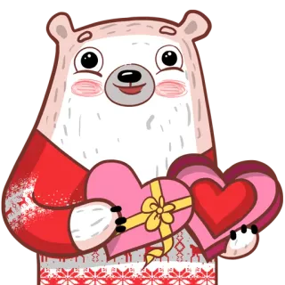 💝 orso, cuori, san valentino, amore, regalo, carino whatsapp sticker