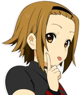 😋 Anime, Ragazza, Cartone animato, Carino, Personaggio, Pensando telegram sticker