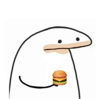 🍔 burger, kartun, makanan, meme, florkofcows, karakter telegram sticker