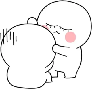 🫂 abbraccio, carino, amore, affetto, cartone animato, emoticon, semplice telegram sticker
