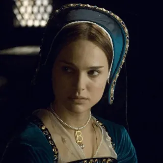💫 Anne Boleyn The Other Boleyn Girl Anne Boleyn, Natalie Portman, Drame historique, Reine, Portrait, Film, Renaissance, Tudor telegram sticker