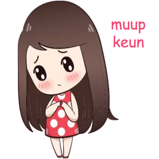 😢 cartoon, sad, cute, girl, sticker, kawaii telegram sticker