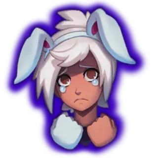 😭 coniglio, triste, piangendo, anime, cartone animato, emotivo, lacrime telegram sticker