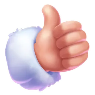 👍 Daumen hoch, Like, Zustimmung, Positiv, Geste, Hand whatsapp sticker
