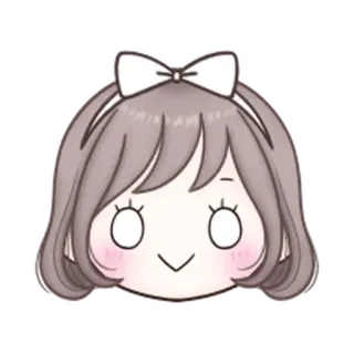 😊 Desenho animado, Sticker, Anime, Bonito, Menina, Kawaii, Cabeça, Ilustração telegram sticker