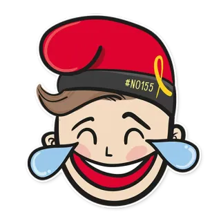 😂 #NO155 Emoji, Faccia, Risata, Politica, Protesta whatsapp sticker