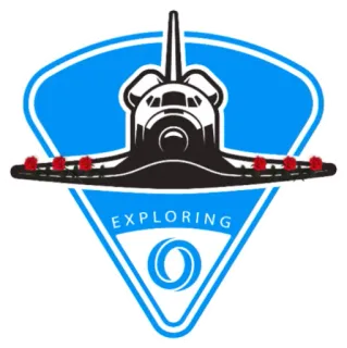 🙌 EXPLORING 宇宙, 宇宙船, 探査, ロゴ, 宇宙飛行 telegram sticker