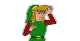 👋 Link The Legend of Zelda リンク, ゼルダ, 任天堂, ビデオゲーム, エルフ, キャラクター, 漫画 telegram sticker