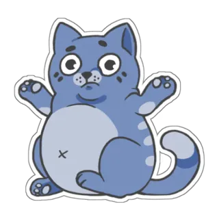 😕 gato, pegatina, lindo, dibujo animado, animal, felino whatsapp sticker