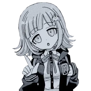 👆 Chiaki Nanami Danganronpa anime, manga, chiaki nanami, danganronpa telegram sticker