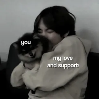🎸 you
my love and support chien, amour, soutien, affection whatsapp sticker