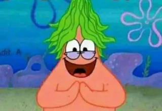 😀 Patrick Star SpongeBob SquarePants Patryk Rozgwiazda, Spongebob Kanciastoporty, Kreskówka, Śmieszne, Postać, Nickelodeon telegram sticker