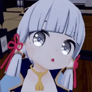 🤨 Ayaka Genshin Impact Anime, Genshin Impact, Ayaka, Kawaii, Carino, Chibi, Videogioco telegram sticker