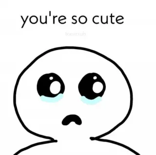 🙄 you're so cute cute, kawaii, sad, cry, eyes telegram sticker