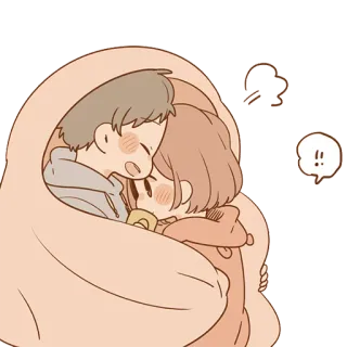 😍 carino, abbraccio, coppia, amore, affetto telegram sticker